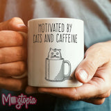 Motivated By Cats And Caffeine Mug