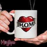 MOM Tattoo Heart Mug