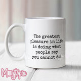 The Greatest Pleasure In Life Mug