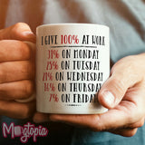 I Give 100% At Work Mug