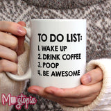 To Do List: 1. Wake Up... Mug - Birthday Work Office Rude Funny Xmas Coffee Gift