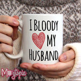 I Bloody Love (Heart) My Husband Mug