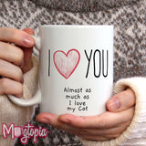 I LOVE You Almost As Much As The Cat Mug