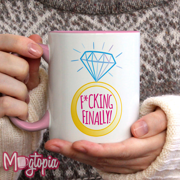 F*cking Finally Engagement Mug